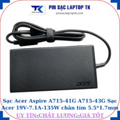 Sạc laptop Acer Aspire A715 41G A715 43G Sạc Acer 19V-7.1A-135W, logo acer dập chìm