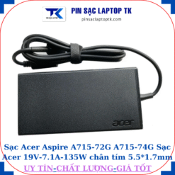 Sạc laptop Acer Aspire A715 72G A715 74G Sạc Acer 19V-7.1A-135W logo acer dập chìm