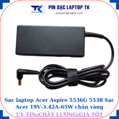 Sạc Acer Aspire 5536G 5538 Sạc Acer 19V-3.42A-65W chân vàng 5.5mm*1.7mm