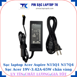 Sạc Acer Aspire N15Q1 N17Q4 Sạc Acer 19V-3.42A-65W, củ sạc+ dây nguồn