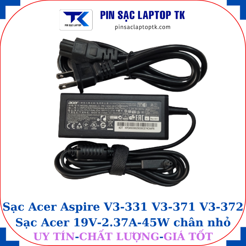 Sạc Acer Aspire V3-331 V3-371 V3-372 củ sạc, dây nguồn