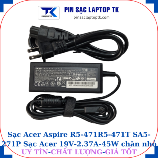 Sạc Acer Aspire R5 471 R5 471T SA5 271P, củ sạc+ dây nguồn