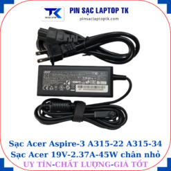sạc acer 45w chân nho củ sạc+ dây nguồn