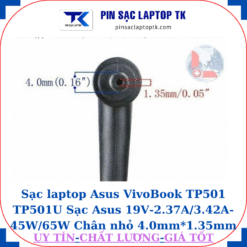 Sạc Asus VivoBook TP501 TP501U Sạc Asus 19V-2.37A/3.42A-45W/65W Chân nhỏ 4.0mm*1.35mm * Thông số kỹ thuật Sạc Asus VivoBook TP501 TP501U Sạc Asus 19V-2.37A/3.42A-45W/65W Chân nhỏ 4.0mm*1.35mm: Sạc laptop Asus VivoBook TP501 TP501U - Hãng : Design by Asus - Điện áp vào : 100V-240V - Điện áp ra : 19V-2.37A/3.42A - Công suất : 45W/65W - Loại chân cắm : Chân nhỏ 4.0mm*1.35mm - Loại hàng : Chữ nhật/Vuông Zin (Original) - Màu : Đen - Bảo hành : 12 tháng, 1 đổi 1 - Ship COD toàn quốc, HCM và Hà Nội ship hỏa tốc trong 1h * Hướng dẫn sử dụng Sạc laptop Asus VivoBook TP501 TP501U Sạc Asus 19V-2.37A/3.42A-45W/65W Chân nhỏ 4.0mm*1.35mm: Để sử dụng sạc Laptop bền và máy tính của bạn được ổn định nên sử dụng sạc đúng cách như sau: - Cấm điện Adapter trước để có nguồn ổn định sau đó mới cấm Jack sạc vào máy tính. Khi rút Adaptor nên rút Jack ở máy tính ra trước sau đó rút nguồn 220v - Với sạc cùng hãng có cùng điện áp có thể sử dụng loại Adapter có công suất lớn hơn để thay thế cho loại nhỏ hơn, không được sử dụng loại có công suất nhỏ hơn sẽ làm cho máy có thể không sạc được pin, dòng không đủ gây chập chờn. - Không nên cắm sạc suốt cho dù đang tắt máy tính. - Khi bạn thấy Adapter nóng lên một cách bất thường, hãy rút ngay jack sạc khỏi máy tính và rút nguồn điện ra sau đó nhờ 1 người có chuyên môn kiểm tra * Shop cam kết sản phẩm Sạc laptop Asus VivoBook TP501 TP501U Sạc Asus 19V-2.37A/3.42A-45W/65W Chân nhỏ 4.0mm*1.35mm: - Sản phẩm bán ra là sản phẩm mới 100% - Shop luôn đặt chất lượng các sản phẩm lên hàng đầu, cung cấp các sản phẩm theo đúng tiêu chuẩn với chất lượng tốt nhất - Giá cả cạnh tranh, phù hợp túi tiền của bạn - Đáp ứng mọi yêu cầu của khách hàng trong thời gian ngắn nhất - Bảo hành nhanh chóng, nghiêm túc, chính xác * Cách bảo quản và bảo dưỡng Sạc Asus VivoBook TP501 TP501U Sạc Asus 19V-2.37A/3.42A-45W/65W Chân nhỏ 4.0mm*1.35mm: - Tránh để bộ sạc ở nơi ẩm ướt hoặc quá nóng - Bảo quản bộ sạc ở nơi khô ráo, thoáng mát để tránh hư hỏng. - Dây nguồn không bị gập, xoắn, khi sử dụng và cất giữ, tránh để dây nguồn bị gập hoặc xoắn quá mức để kéo dài tuổi thọ của dây. - Thường xuyên kiểm tra định kỳ bộ sạc và dây nguồn để đảm bảo không có dấu hiệu hư hỏng nào, thay thế kịp thời nếu cần. * Điều kiện bảo hành Sạc laptop Asus VivoBook TP501 TP501U Sạc Asus 19V-2.37A/3.42A-45W/65W Chân nhỏ 4.0mm*1.35mm: - Sạc còn nguyên tem bảo hành và còn trong thời gian bảo hành - Không bị vô nước, cháy nổ, đứt dây - Không bể, vỡ, côn trùng cắn pin#sạc#laptop#tk Sạc laptop Asus VivoBook TP501 TP501U Sạc Asus 19V-2.37A/3.42A-45W/65W Chân nhỏ 4.0mm*1.35mm