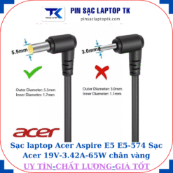 Sạc Acer Aspire E5 E5-574 Sạc Acer 19V-3.42A-65W chân vàng 5.5mm*1.7mm * Thông số kỹ thuật Sạc Acer Aspire E5 E5-574 Sạc Acer 19V-3.42A-65W chân vàng 5.5mm*1.7mm: Sạc laptop Acer Aspire E5 E5-574 - Hãng : Design by Acer - Điện áp vào : 100V-240v - Điện áp ra : 19V-3.42A - Công suất : 65W - Loại chân cắm : Chân vàng 5.5mm*1.7mm - Loại hàng : Chữ nhật Zin (Original) - Màu : Đen - Bảo hành : 12 tháng, 1 đổi 1 - Ship COD toàn quốc, HCM và Hà Nội ship hỏa tốc trong 1h - Địa chỉ mua hàng: 41/1A đường Gò Cát, tp. Thủ Đức, tp. HCM - Liên hệ: 0813.77.15.19 * Hướng dẫn sử dụng Sạc laptop Acer Aspire E5 E5-574 Sạc Acer 19V-3.42A-65W chân vàng 5.5mm*1.7mm: Để sử dụng sạc Laptop bền và máy tính của bạn được ổn định nên sử dụng sạc đúng cách như sau: - Cấm điện Adapter trước để có nguồn ổn định sau đó mới cấm Jack sạc vào máy tính. Khi rút Adaptor nên rút Jack ở máy tính ra trước sau đó rút nguồn 220v - Với sạc cùng hãng có cùng điện áp có thể sử dụng loại Adapter có công suất lớn hơn để thay thế cho loại nhỏ hơn, không được sử dụng loại có công suất nhỏ hơn sẽ làm cho máy có thể không sạc được pin, dòng không đủ gây chập chờn. - Không nên cắm sạc suốt cho dù đang tắt máy tính. - Khi bạn thấy Adapter nóng lên một cách bất thường, hãy rút ngay jack sạc khỏi máy tính và rút nguồn điện ra sau đó nhờ 1 người có chuyên môn kiểm tra * Shop cam kết sản phẩm Sạc laptop Acer Aspire E5 E5-574 Sạc Acer 19V-3.42A-65W chân vàng 5.5mm*1.7mm: - Sản phẩm bán ra là sản phẩm mới 100% - Shop luôn đặt chất lượng các sản phẩm lên hàng đầu, cung cấp các sản phẩm theo đúng tiêu chuẩn với chất lượng tốt nhất - Giá cả cạnh tranh, phù hợp túi tiền của bạn - Đáp ứng mọi yêu cầu của khách hàng trong thời gian ngắn nhất - Bảo hành nhanh chóng, nghiêm túc, chính xác * Cách bảo quản và bảo dưỡng Sạc Acer Aspire E5 E5-574 Sạc Acer 19V-3.42A-65W chân vàng 5.5mm*1.7mm: - Tránh để bộ sạc ở nơi ẩm ướt hoặc quá nóng - Bảo quản bộ sạc ở nơi khô ráo, thoáng mát để tránh hư hỏng. - Dây nguồn không bị gập, xoắn, khi sử dụng và cất giữ, tránh để dây nguồn bị gập hoặc xoắn quá mức để kéo dài tuổi thọ của dây. - Thường xuyên kiểm tra định kỳ bộ sạc và dây nguồn để đảm bảo không có dấu hiệu hư hỏng nào, thay thế kịp thời nếu cần. * Điều kiện bảo hành Sạc laptop Acer Aspire E5 E5-574 Sạc Acer 19V-3.42A-65W chân vàng 5.5mm*1.7mm: - Sạc còn nguyên tem bảo hành và còn trong thời gian bảo hành - Không bị vô nước, cháy nổ, đứt dây - Không bể, vỡ, côn trùng cắn pin#sạc#laptop#tk Sạc laptop Acer Aspire E5 E5-574 Sạc Acer 19V-3.42A-65W chân vàng 5.5mm*1.7mm