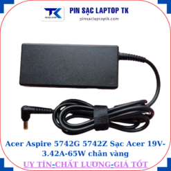 Sạc Acer Aspire 5742G 5742Z Sạc Acer 19V-3.42A-65W