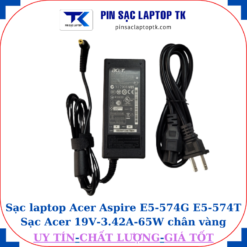 Sạc Acer Aspire E5-574G E5-574T Sạc Acer 19V-3.42A-65W củ sạc+ dây nguồn