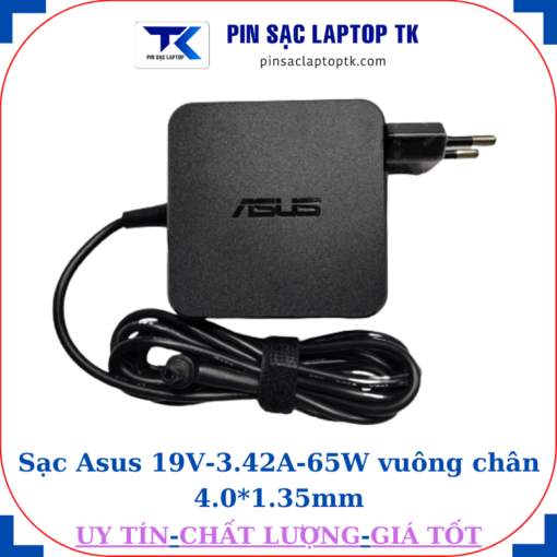 Sạc laptop Asus 19V-3.42A-65W vuông chân nhỏ 4.0*1.35mm
