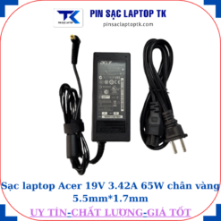 Sạc laptop Acer 19V 3.42A 65W củ sạc+ dây nguồn