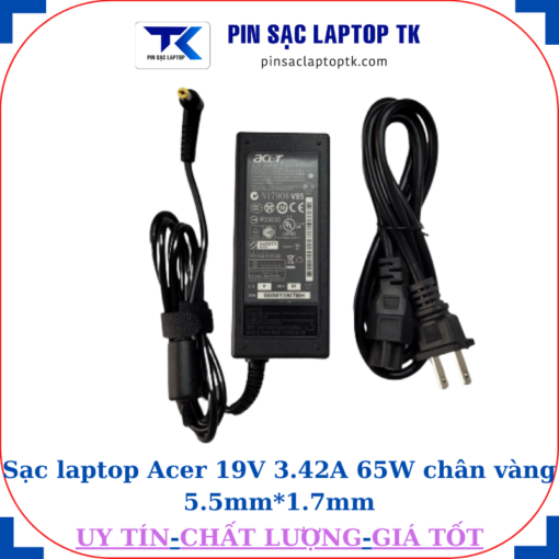 Sạc laptop Acer 19V 3.42A 65W củ sạc+ dây nguồn