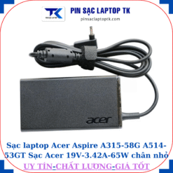 Sạc Acer Aspire A315-58G A514-53GT Sạc Acer 19V-3.42A-65W logo Acer dập chìm