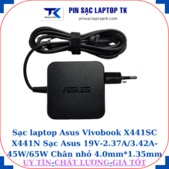 Sạc Asus Vivobook X441SC X441N Sạc Asus 19V-2.37A/3.42A-45W/65W Chân nhỏ, 45W vuông
