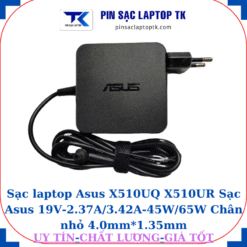 Sạc Asus Vivobook X510UQ X510UR Sạc Asus 19V-2.37A/3.42A-45W/65W Chân nhỏ, 65W vuông