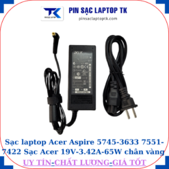 Sạc Acer Aspire 5745-3633 7551-7422 Sạc Acer 19V-3.42A-65W củ sạc+ dây nguồn