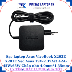 Sạc Asus VivoBook X202E X201E Sạc Asus 19V-2.37A/3.42A-45W/65W Chân nhỏ, 45W vuông