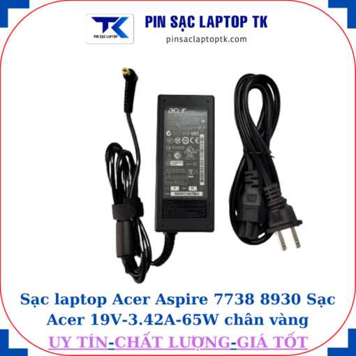 Sạc Acer Aspire 7738 8930 Sạc Acer 19V-3.42A-65W củ sạc+ dây nguồn