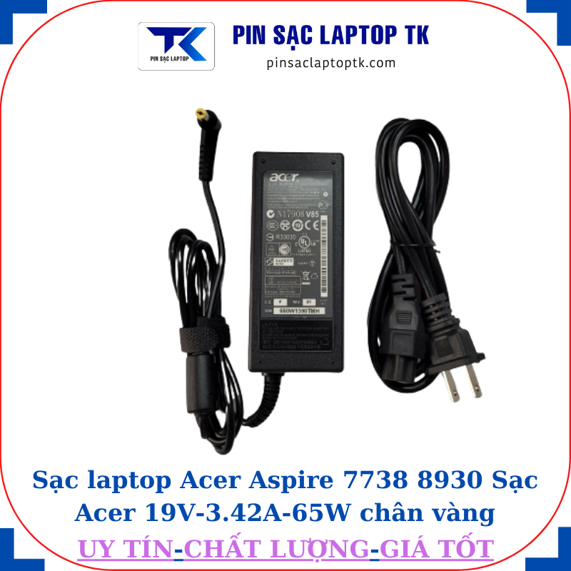 Sạc Acer Aspire 7738 8930 Sạc Acer 19V-3.42A-65W củ sạc+ dây nguồn