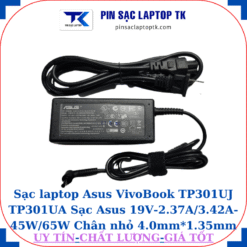 Sạc Asus VivoBook TP301UJ TP301UA Sạc Asus 19V-2.37A/3.42A-45W/65W Chân nhỏ, 45w chữ nhật