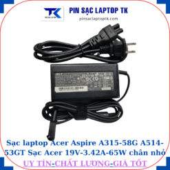 Sạc Acer Aspire A315-58G A514-53GT Sạc Acer 19V-3.42A-65W củ sạc+ dây nguồn