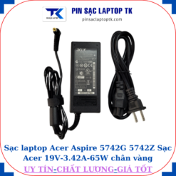 Sạc Acer Aspire 5742G 5742Z Sạc Acer 19V-3.42A-65W củ sạc+ dây nguồn