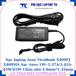 Sạc Asus VivoBook X409FJ X409MA Sạc Asus 19V-2.37A/3.42A-45W/65W Chân nhỏ, 45W chữ nhật
