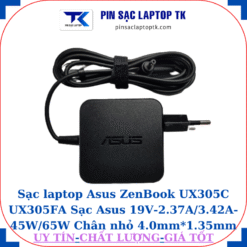 Sạc Asus ZenBook UX305C UX305FA Sạc Asus 19V-2.37A/3.42A-45W/65W Chân nhỏ, 45W vuông