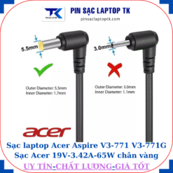 Sạc laptop Acer Aspire V3-771 V3-771G Sạc Acer 19V-3.42A-65W chân vàng 5.5mm*1.7mm