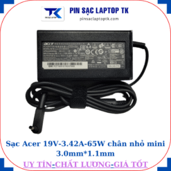 Sạc Acer 19V-3.42A-65W chân nhỏ, củ sạc