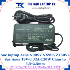 Sạc Asus N90SV NX90S ZX50VL Sạc Asus 19V-6.32A-120W Chân to 5.5*2.5mm, củ sạc+dây nguồn