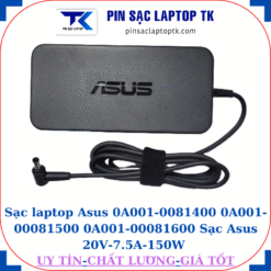 Sạc Asus 0A001-0081400 0A001-00081500 0A001-00081600 Sạc Asus 20V-7.5A-150W, logo Asus