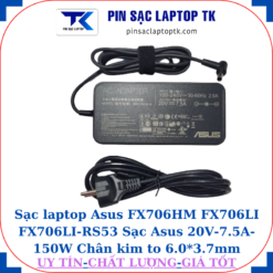 Sạc Asus FX706HM FX706LI FX706LI-RS53 Sạc Asus 20V-7.5A-150W, củ sạc+ dây nguồn