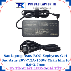Sạc Asus ROG Zephyrus G14 Sạc Asus 20V-7.5A-150W, củ sạc+ dây nguồn