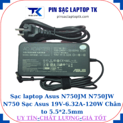 Sạc Asus N750JM N750JW N750 Sạc Asus 19V-6.32A-120W Chân to 5.5*2.5mm, củ sạc+ dây nguồn