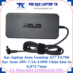 Sạc Asus Gaming A17 FA706 Sạc Asus 20V-7.5A-150W, logo Asus dập chìm