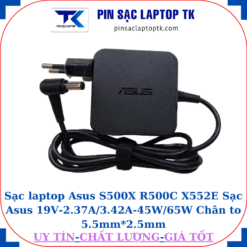 Sạc Asus S500X R500C X552E Sạc Asus 19V-2.37A/3.42A-45W/65W Chân to 5.5mm*2.5mm, 45W vuông