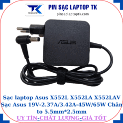 Sạc Asus X552L X552LA X552LAV Sạc Asus 19V-2.37A/3.42A- 65W 45W/65W Chân to 5.5mm*2.5mm, 65W chữ nhật