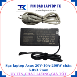 Sạc laptop Asus 20V 10A 200W chân 6.0x3.7mm, củ sạc+ dây nguồn