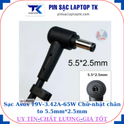 Sạc Asus 19V-3.42A-65W Chữ-nhật chân to 5.5mm*2.5mm