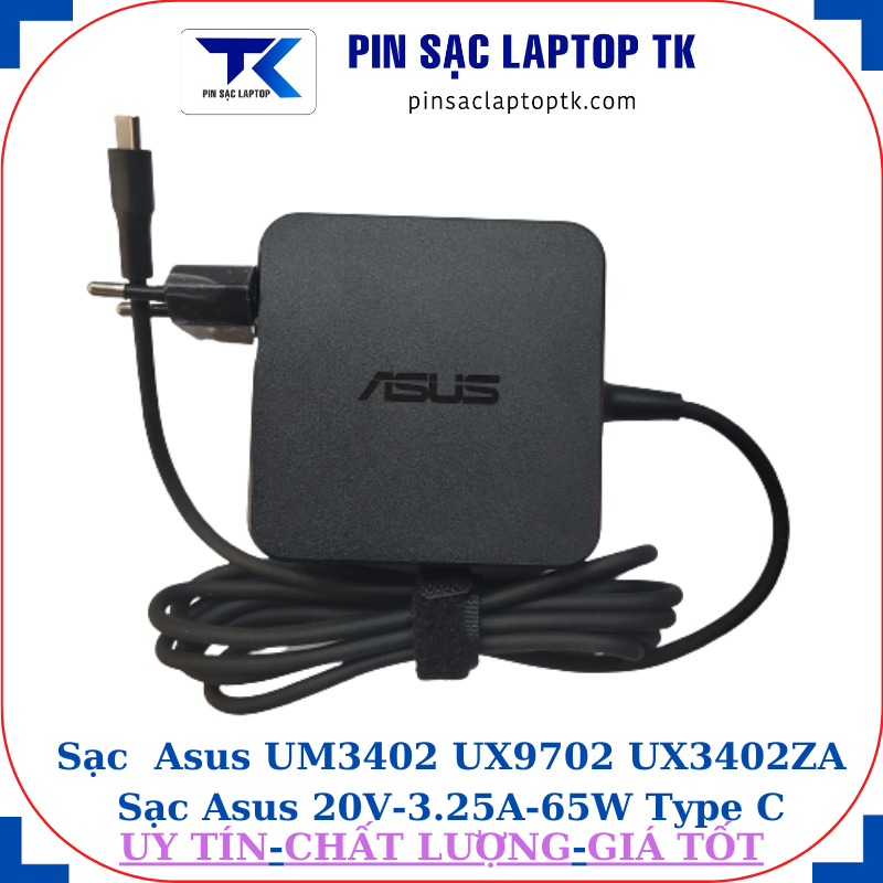 Sạc Asus UM3402 UX9702 UX3402ZA Sạc Asus 20V-3.25A-65W Type C