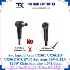Sạc Asus UX501 UX501JW UX501JW-UB71T Sạc Asus 19V-6.32A-120W Chân kim nhỏ 4.5*3.0mm