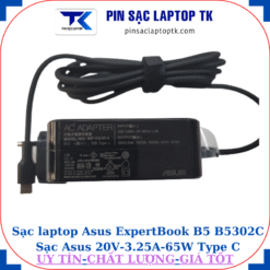 Sạc Asus ExpertBook B5 B5302C Sạc Asus 20V-3.25A-65W Type C, thông số sạc