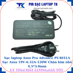 Sạc laptop Asus Pro Advance PU401LA Sạc Asus 19V-6.32A-120W Chân kim nhỏ 4.5*3.0mm