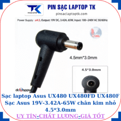 Sạc Asus UX480 UX480FD UX480F Sạc Asus 19V-3.42A-65W chân kim nhỏ 4.5*3.0mm