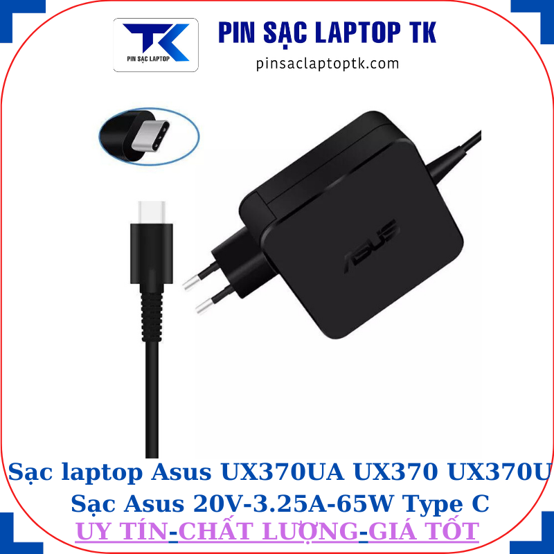 Sạc laptop Asus UX370UA UX370 UX370U Sạc Asus 20V-3.25A-65W Type C
