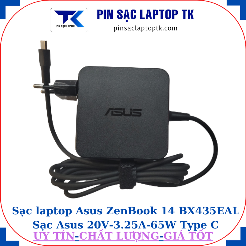 Sạc Asus ZenBook 14 BX435EAL Sạc Asus 20V-3.25A-65W Type C