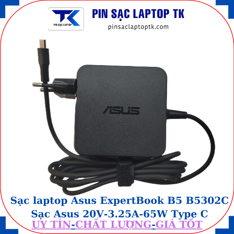 Sạc Asus ExpertBook B5 B5302C Sạc Asus 20V-3.25A-65W Type C