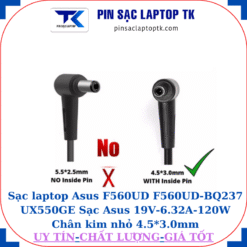 Sạc Asus F560UD F560UD-BQ237 UX550GE Sạc Asus 19V-6.32A-120W Chân kim nhỏ 4.5*3.0mm