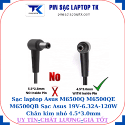 Sạc Asus M6500Q M6500QE M6500QB Sạc Asus 19V-6.32A-120W Chân kim nhỏ 4.5*3.0mm