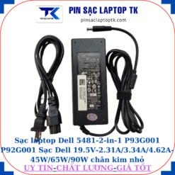 Sạc Dell 5481-2-in-1 P93G001 P92G001 Sạc Dell 19.5V-2.31A/3.34A/4.62A-45W/65W/90W chân kim nhỏ(4.5mm*3.0mm), sạc 90W