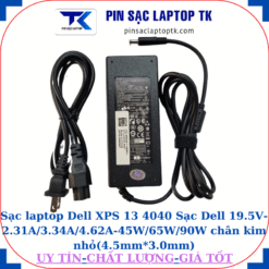 Sạc Dell XPS 13 4040 Sạc Dell 19.5V-2.31A/3.34A/4.62A-45W/65W/90W chân kim nhỏ(4.5mm*3.0mm), Sạc 90W